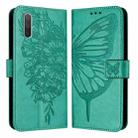 For Xiaomi Mi CC9e / Mi A3 Embossed Butterfly Leather Phone Case(Green) - 1