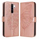 For Xiaomi Redmi Note 8 Pro Embossed Butterfly Leather Phone Case(Rose Gold) - 1