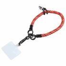 Universal Phone Diagonal Pattern Short Wrist Lanyard(Orange Purple) - 1