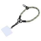 Universal Phone Diagonal Pattern Short Wrist Lanyard(Khaki Green) - 1