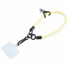 Universal Phone Diagonal Pattern Short Wrist Lanyard(Fluorescent Yellow) - 1