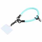 Universal Mobile Phone Solid Color Short Wrist Lanyard(Cyan) - 1