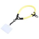 Universal Mobile Phone Solid Color Short Wrist Lanyard(Yellow) - 1