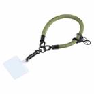 Universal Mobile Phone Solid Color Short Wrist Lanyard(Grass Green) - 1