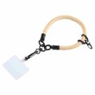 Universal Mobile Phone Solid Color Short Wrist Lanyard(Khaki) - 1