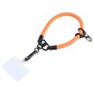 Universal Mobile Phone Solid Color Short Wrist Lanyard(Orange) - 1