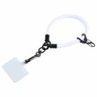 Universal Mobile Phone Solid Color Short Wrist Lanyard(White) - 1