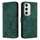 For Samsung Galaxy S24 FE 5G Crossbody 3D Embossed Flip Leather Phone Case(Dark Green) - 2