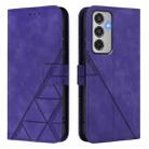 For Samsung Galaxy M35 Crossbody 3D Embossed Flip Leather Phone Case(Purple) - 2