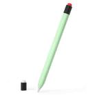 For Apple Pencil 1 Retro Pencil Style Liquid Silicone Stylus Case(Mint Green) - 1