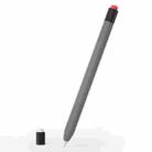 For Apple Pencil 1 Retro Pencil Style Liquid Silicone Stylus Case(Grey) - 1