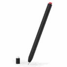 For Apple Pencil 1 Retro Pencil Style Liquid Silicone Stylus Case(Black) - 1