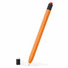 For Apple Pencil 1 Retro Pencil Style Liquid Silicone Stylus Case(Orange) - 1