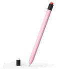 For Apple Pencil 1 Retro Pencil Style Liquid Silicone Stylus Case(Pink) - 1