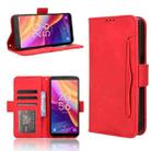 For TCL 501 4G Skin Feel Calf Texture Card Slots Leather Phone Case(Red) - 1