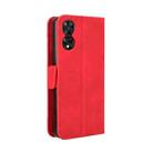 For TCL 505 4G Skin Feel Calf Texture Card Slots Leather Phone Case(Red) - 3