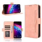 For TCL 503 Skin Feel Calf Texture Card Slots Leather Phone Case(Pink) - 1