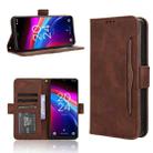 For TCL 503 Skin Feel Calf Texture Card Slots Leather Phone Case(Brown) - 1