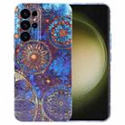 For Samsung Galaxy S23 Ultra 5G Painted Pattern Precise Hole PC Phone Case(Abstract Flower) - 1