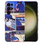 For Samsung Galaxy S23 Ultra 5G Painted Pattern Precise Hole PC Phone Case(Working Comics) - 1