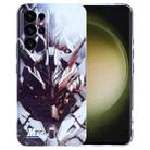 For Samsung Galaxy S23 Ultra 5G Painted Pattern Precise Hole PC Phone Case(Golden Robot) - 1