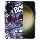 For Samsung Galaxy S23 Ultra 5G Painted Pattern Precise Hole PC Phone Case(Purple Comics) - 1