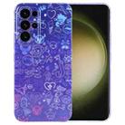 For Samsung Galaxy S23 Ultra 5G Painted Pattern Precise Hole PC Phone Case(Red Blue Graffiti) - 1