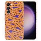 For Samsung Galaxy S23 5G Painted Pattern Precise Hole PC Phone Case(Orange Label) - 1