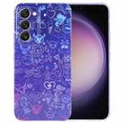 For Samsung Galaxy S23 5G Painted Pattern Precise Hole PC Phone Case(Red Blue Graffiti) - 1