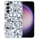 For Samsung Galaxy S23 5G Painted Pattern Precise Hole PC Phone Case(Block Monster) - 1