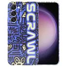 For Samsung Galaxy S23 5G Painted Pattern Precise Hole PC Phone Case(Blue SCR) - 1