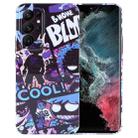 For Samsung Galaxy S22 Ultra 5G Painted Pattern Precise Hole PC Phone Case(Purple Comics) - 1