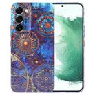 For Samsung Galaxy S22+ 5G Painted Pattern Precise Hole PC Phone Case(Abstract Flower) - 1
