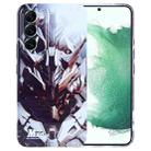 For Samsung Galaxy S22+ 5G Painted Pattern Precise Hole PC Phone Case(Golden Robot) - 1