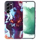 For Samsung Galaxy S22+ 5G Painted Pattern Precise Hole PC Phone Case(Orange Robot) - 1