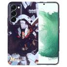 For Samsung Galaxy S22+ 5G Painted Pattern Precise Hole PC Phone Case(Grey Robot) - 1