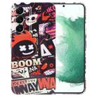 For Samsung Galaxy S22+ 5G Painted Pattern Precise Hole PC Phone Case(Orange Comics) - 1