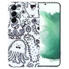 For Samsung Galaxy S22+ 5G Painted Pattern Precise Hole PC Phone Case(Bottle Monster) - 1