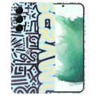 For Samsung Galaxy S22+ 5G Painted Pattern Precise Hole PC Phone Case(Green SCR) - 1