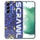 For Samsung Galaxy S22+ 5G Painted Pattern Precise Hole PC Phone Case(Blue SCR) - 1