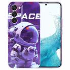 For Samsung Galaxy S22 5G Painted Pattern Precise Hole PC Phone Case(Purple Astronaut) - 1