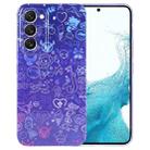 For Samsung Galaxy S22 5G Painted Pattern Precise Hole PC Phone Case(Blue Purple Graffiti) - 1