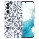 For Samsung Galaxy S22 5G Painted Pattern Precise Hole PC Phone Case(Block Monster) - 1