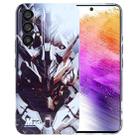For Samsung Galaxy A73 5G Painted Pattern Precise Hole PC Phone Case(Golden Robot) - 1