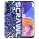 For Samsung Galaxy A23 Painted Pattern Precise Hole PC Phone Case(Blue SCR) - 1