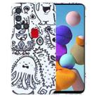 For Samsung Galaxy A21s Painted Pattern Precise Hole PC Phone Case(Bottle Monster) - 1