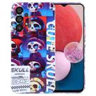 For Samsung Galaxy A13 4G Painted Pattern Precise Hole PC Phone Case(Cute Skull) - 1