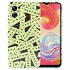 For Samsung Galaxy A04e Painted Pattern Precise Hole PC Phone Case(Green Label) - 1