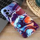 For Samsung Galaxy A04e Painted Pattern Precise Hole PC Phone Case(Orange Paint Astronaut) - 2