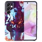 For Samsung Galaxy A35 5G Painted Pattern Precise Hole PC Phone Case(Orange Robot) - 1